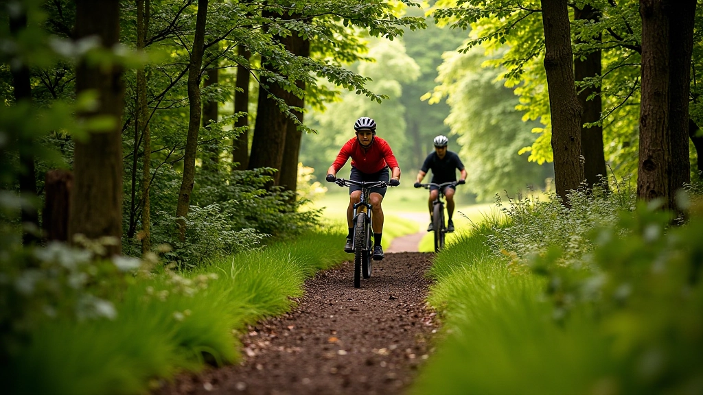 Ballinastoe mountain bike trails with technical terrain and forest sections
