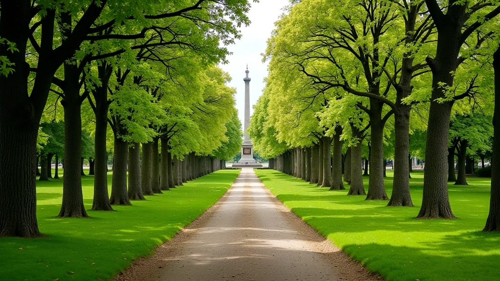 Phoenix Park Dublin with tree-lined paths and historic monuments